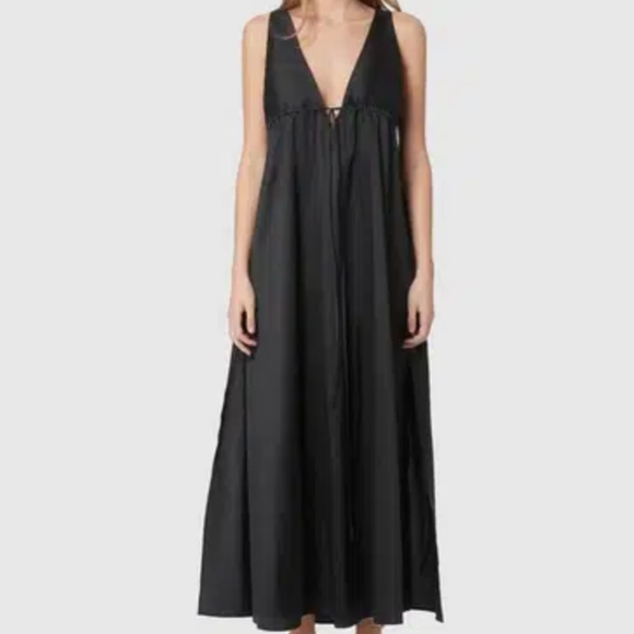 Manning Cartel| Black Fantasy Island Maxi Sleeveless Dress Two Long Slits - Picture 3 of 15